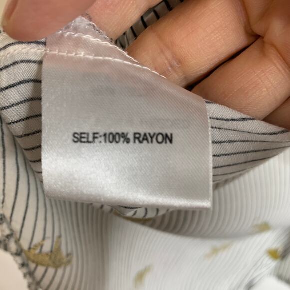 Jane & Delancey Flowy Top Striped w Cheetah Leopard Design Medium - Picture 9 of 9